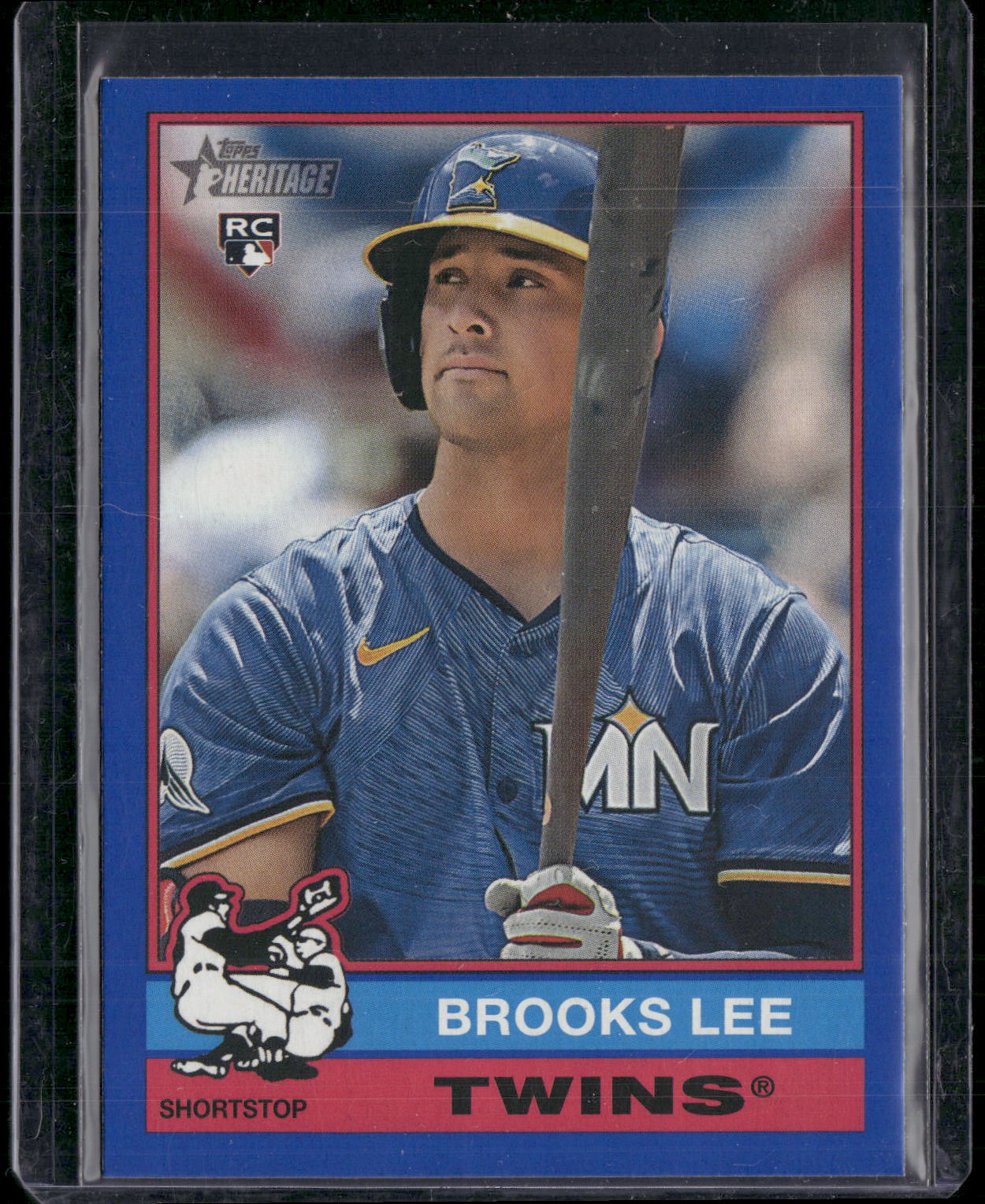 2025 Topps Heritage #63 Brooks Lee Dark Blue Border