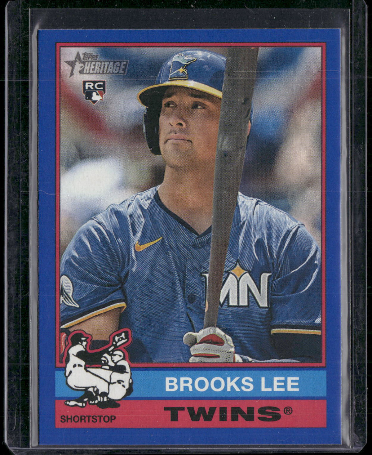2025 Topps Heritage #63 Brooks Lee Dark Blue Border