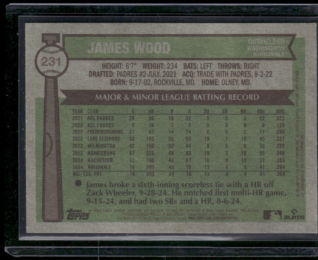 2025 Topps Heritage #231 James Wood