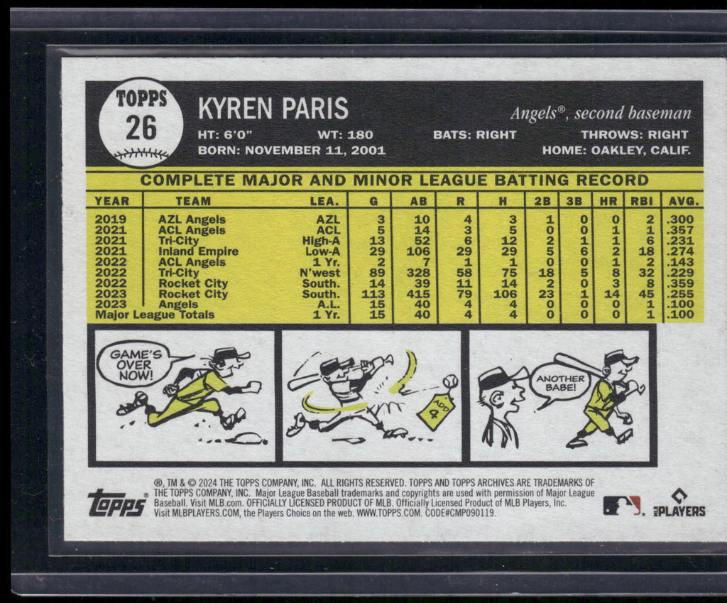 2024 Topps Archives #26 Kyren Paris