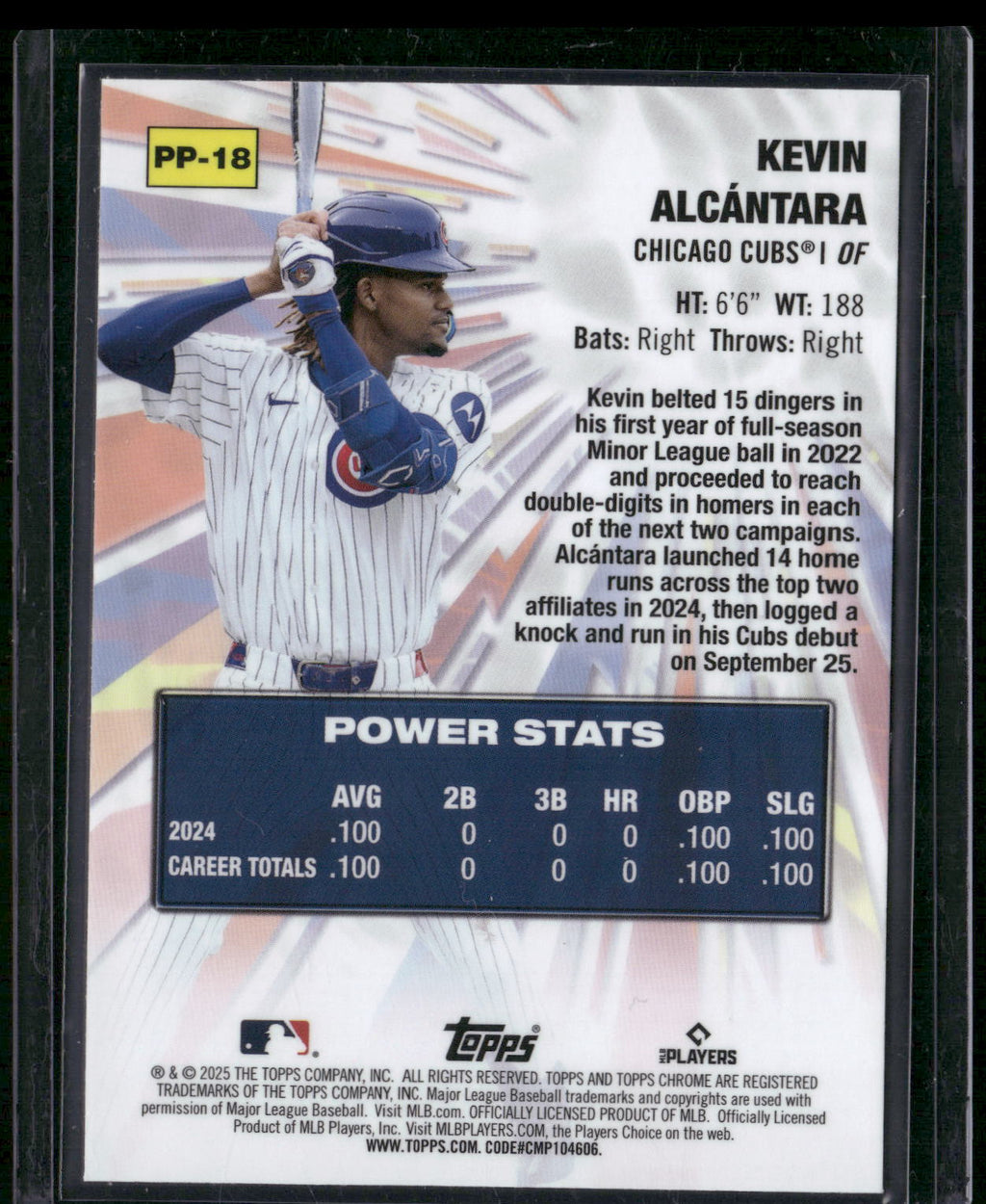 2025 Topps Chrome #PP-18 Kevin Alcántara Power Players