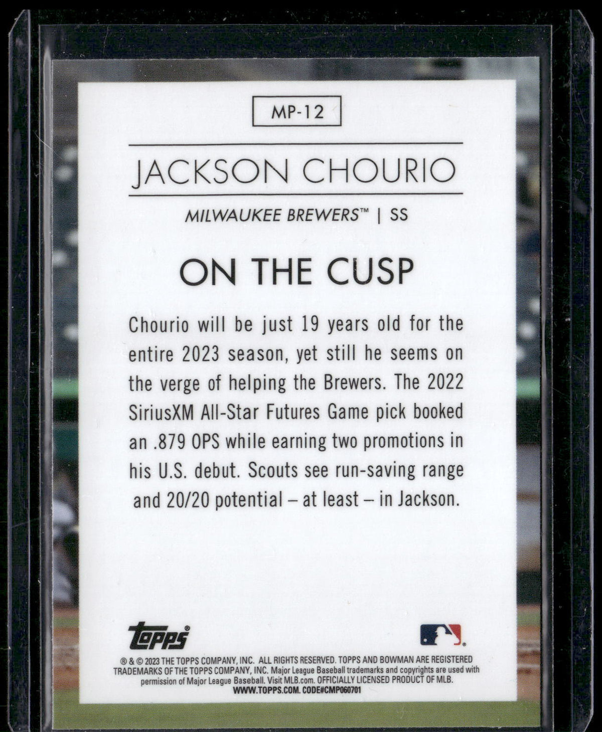 2023 Bowman #MP-12 Jackson Chourio Modern Prospects