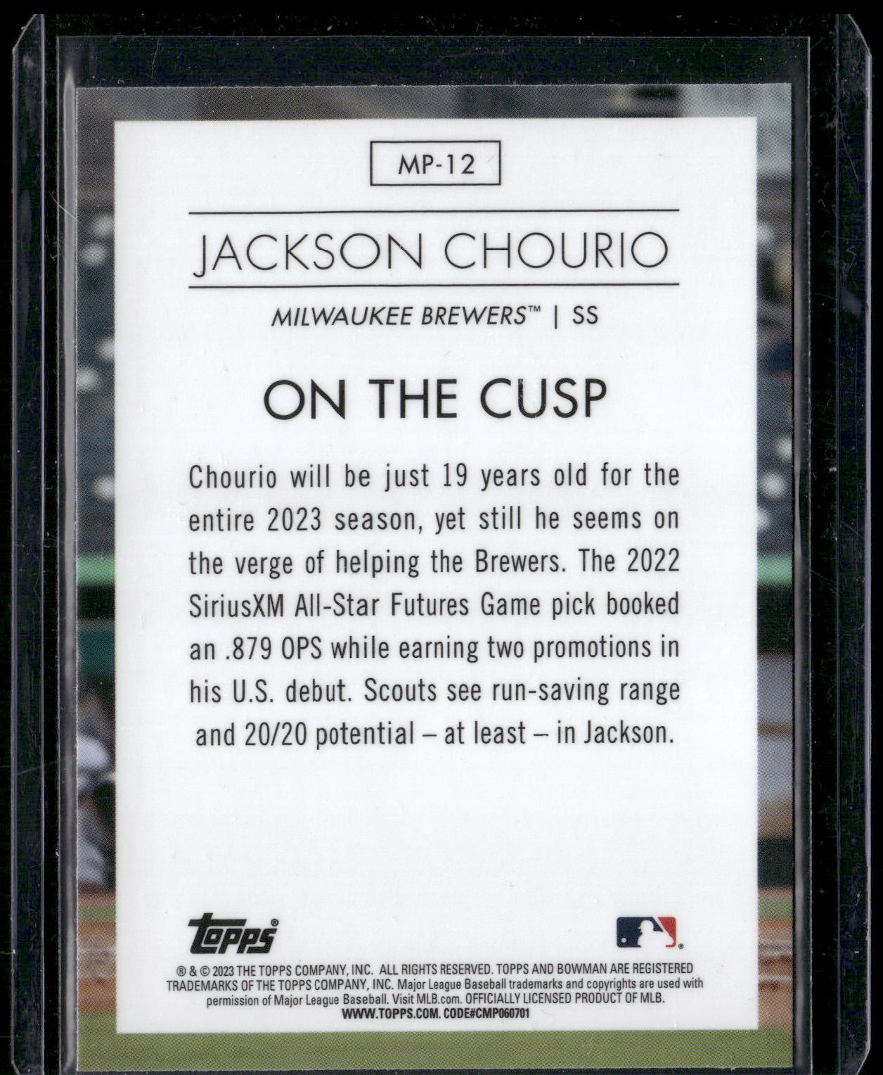 2023 Bowman #MP-12 Jackson Chourio Modern Prospects