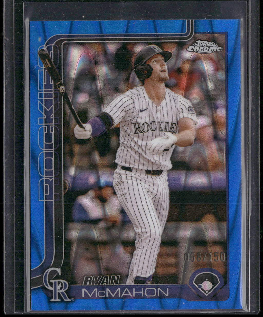 2025 Topps Chrome #66 Ryan McMahon Blue RayWave Refractors #/150