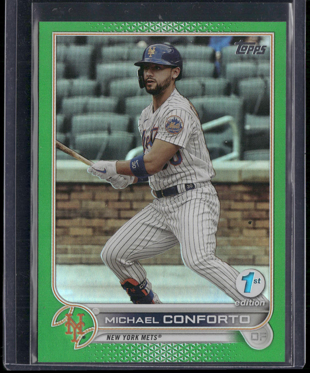 2022 Topps 1st Edition #37 Michael Conforto Green Foil #/150
