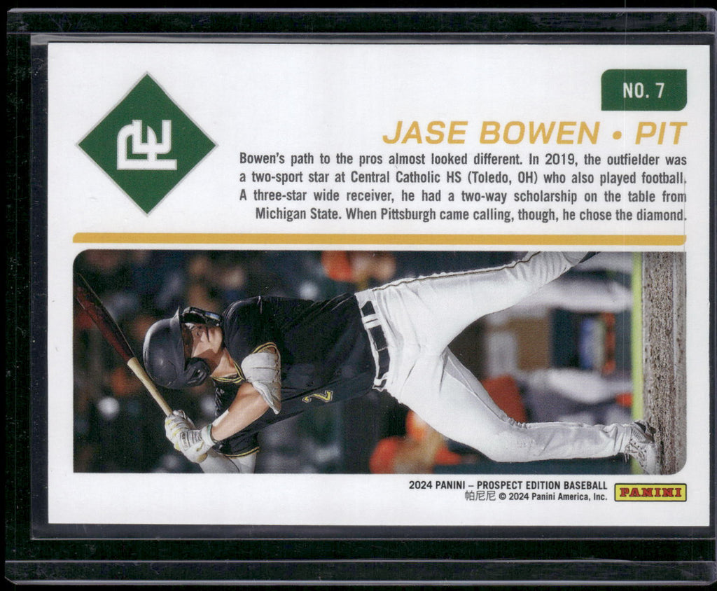 2024 Panini Prospect Edition #7 Jase Bowen