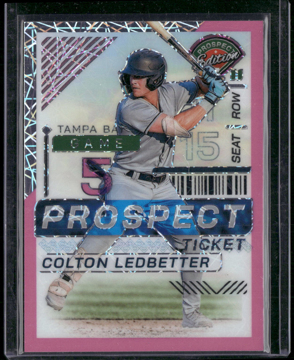 2024 Panini Prospect Edition #134 Colton Ledbetter Pink Velocity Holo #/79