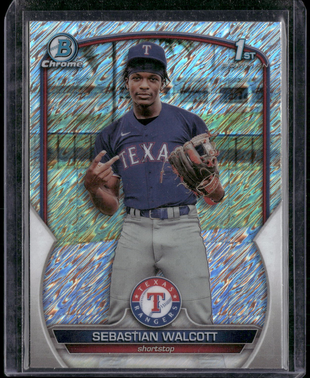 2023 Bowman Chrome #BCP-189 Sebastian Walcott Prospects Shimmer Refractor