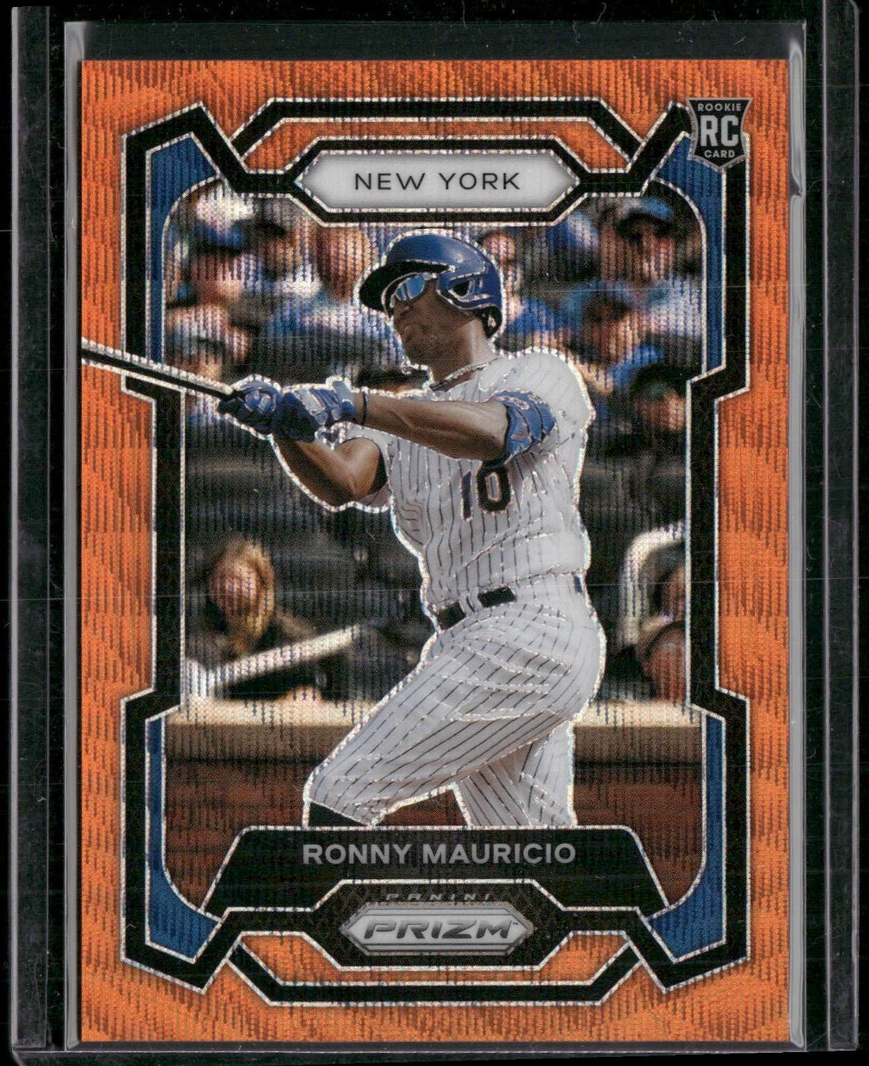 2024 Panini Prizm #209 Ronny Mauricio Orange Wave Prizms #/49