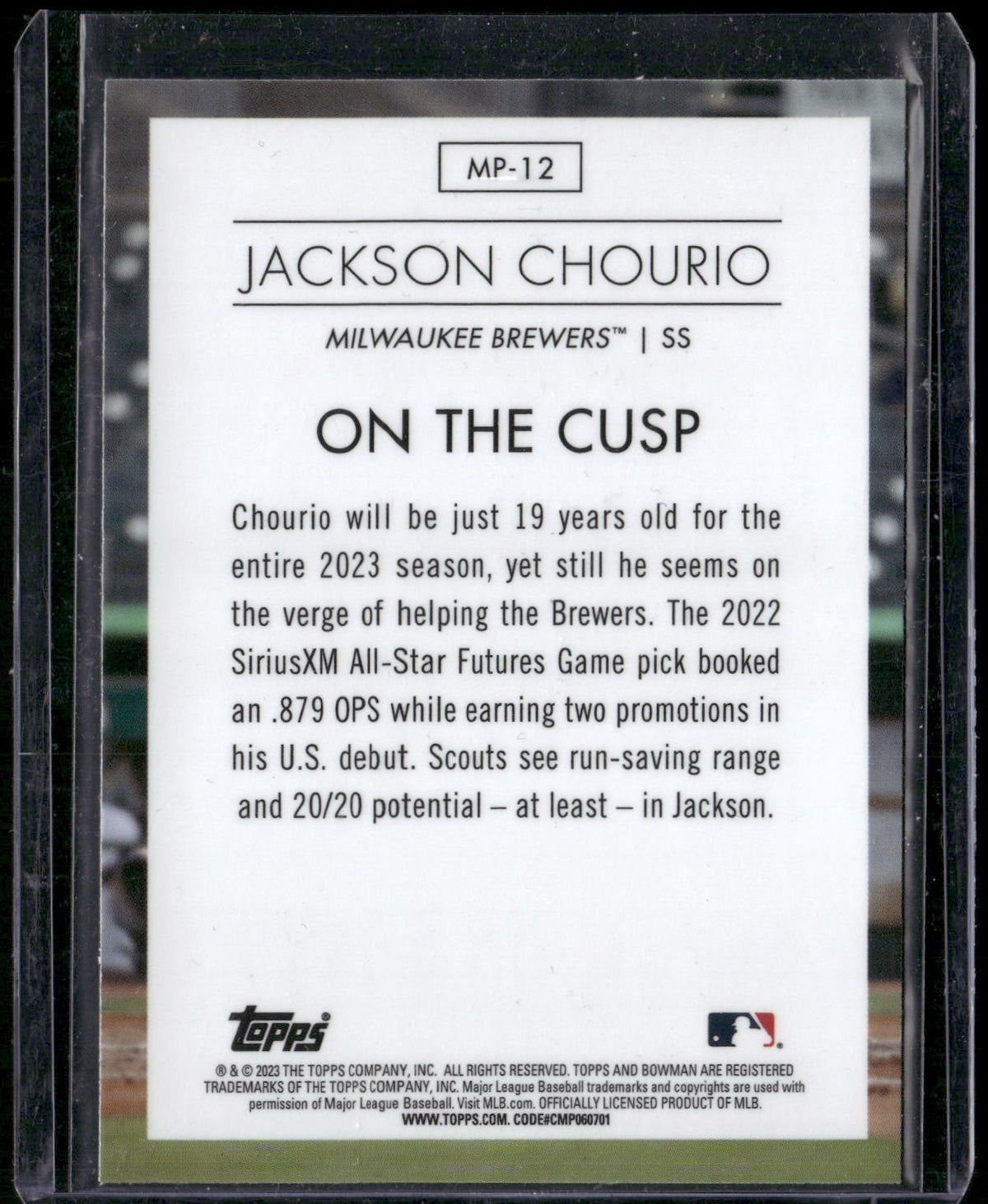 2023 Bowman #MP-12 Jackson Chourio Modern Prospects