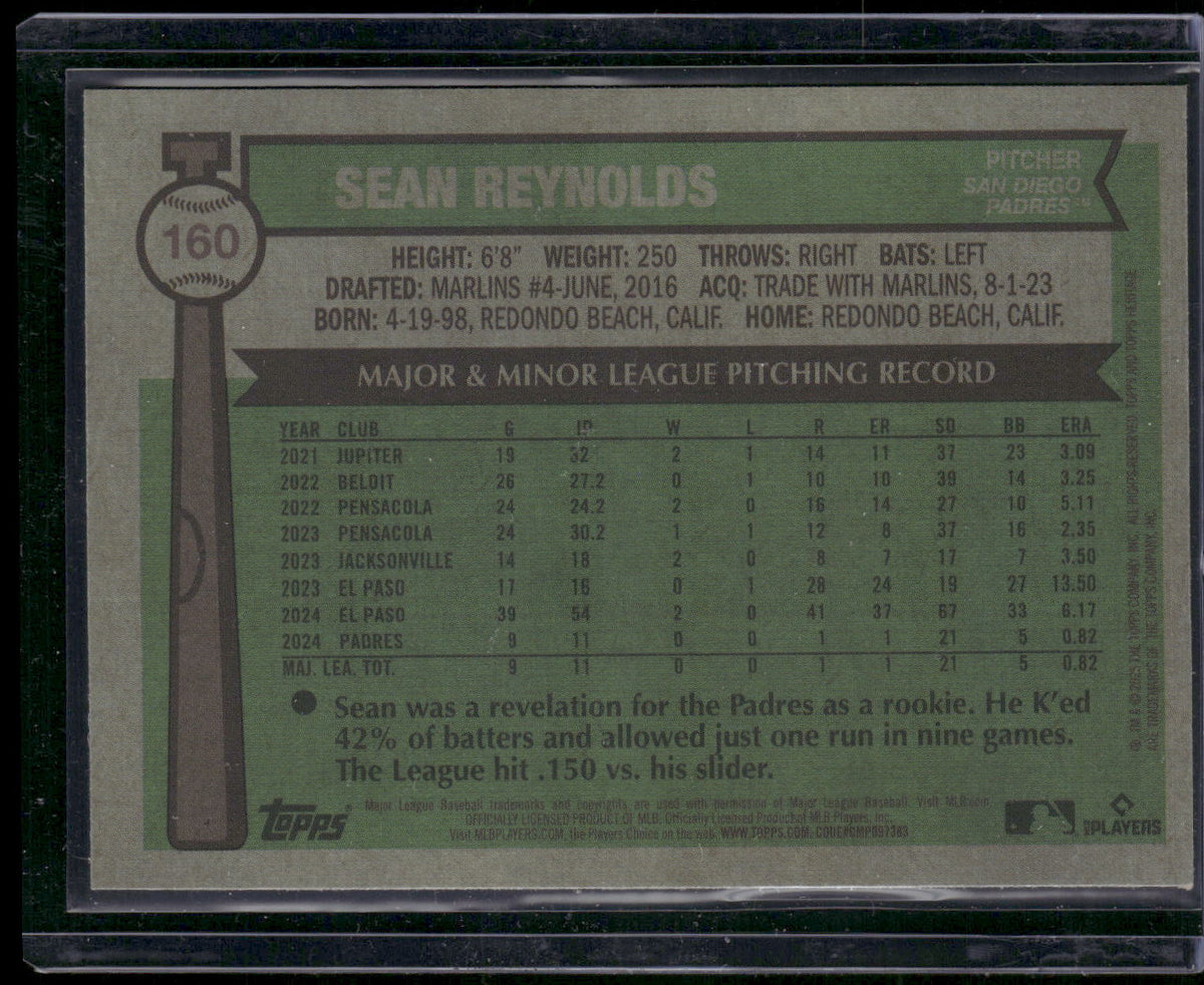2025 Topps Heritage #160 Sean Reynolds Chrome