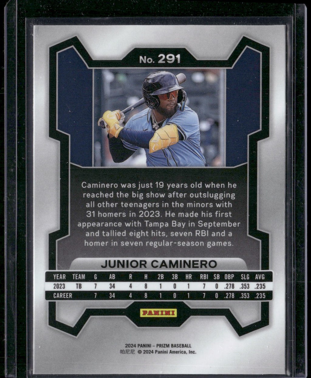2024 Panini Prizm #291 Junior Caminero