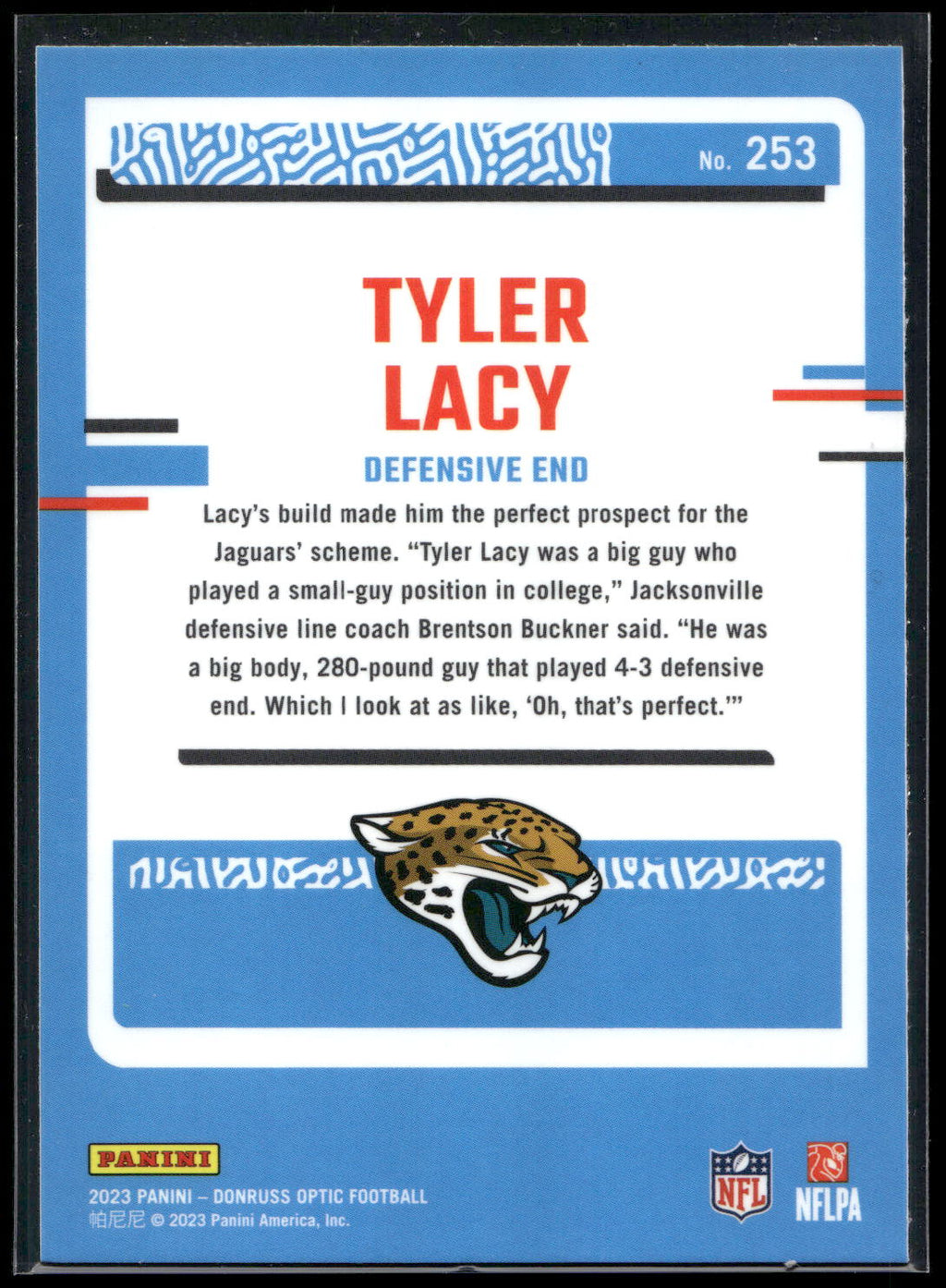 2023 Donruss Optic #253 Tyler Lacy