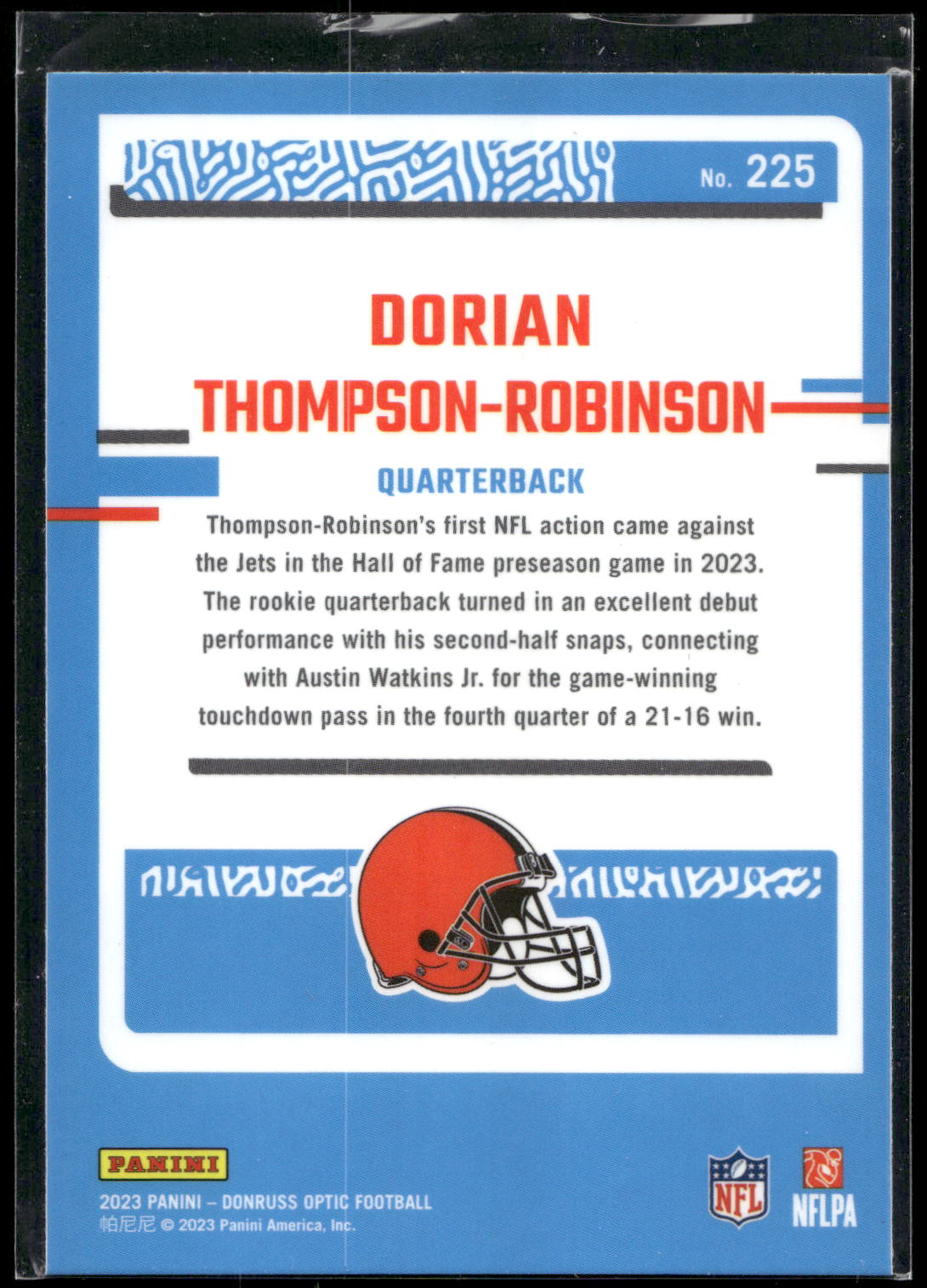 2023 Donruss Optic #225 Dorian Thompson-Robinson