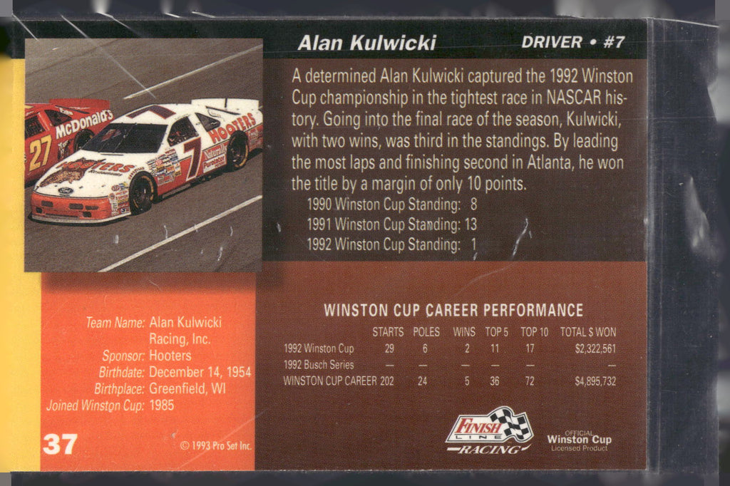 1993 Finish Line #37 Alan Kulwicki