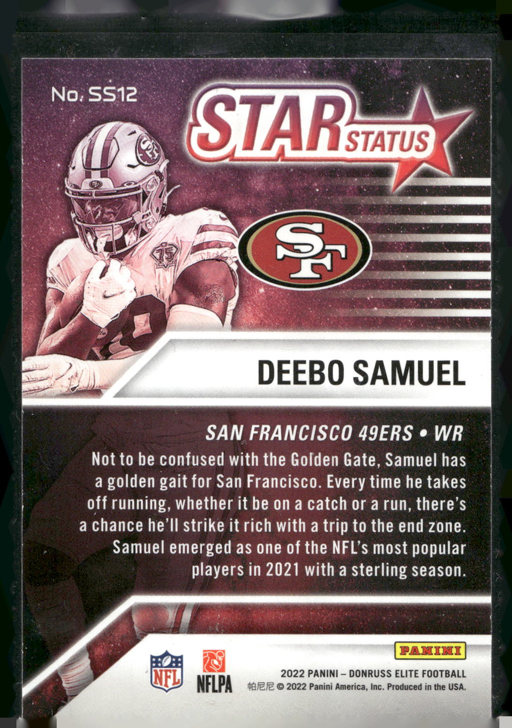 2022 Donruss Elite #SS12 Deebo Samuel Star Status Green