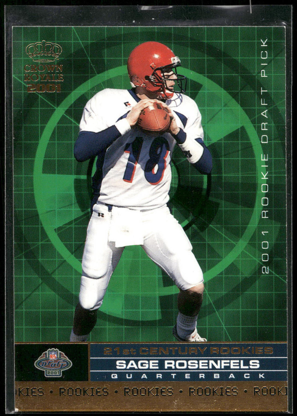 2001 Pacific Crown Royale #18 Sage Rosenfels 21st Century Rookies