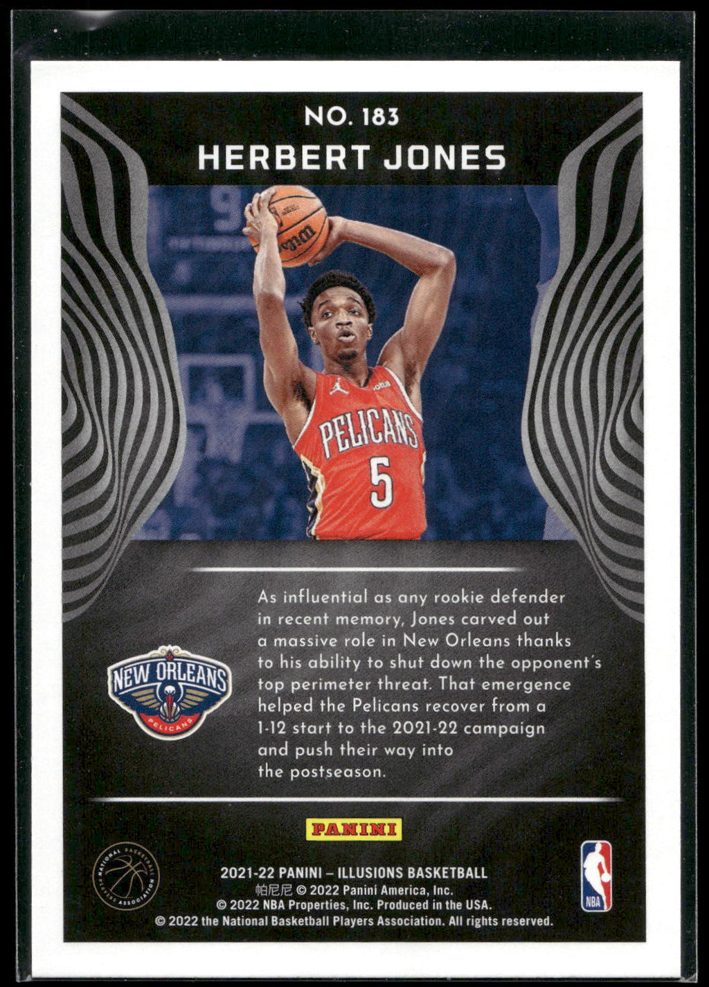 2021-22 Panini Illusions #183 Herbert Jones
