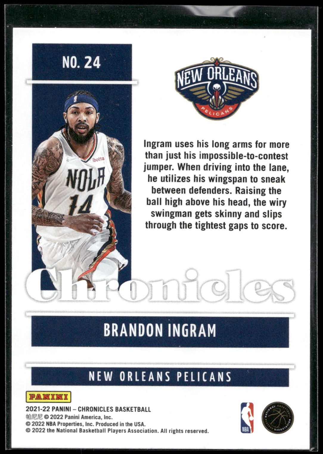 2021-22 Panini Chronicles #24 Brandon Ingram