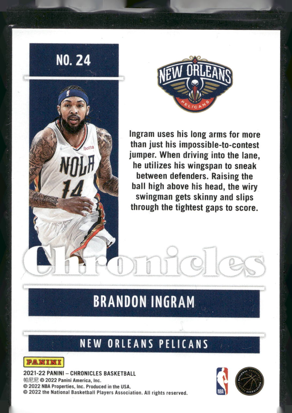 2021-22 Panini Chronicles #24 Brandon Ingram