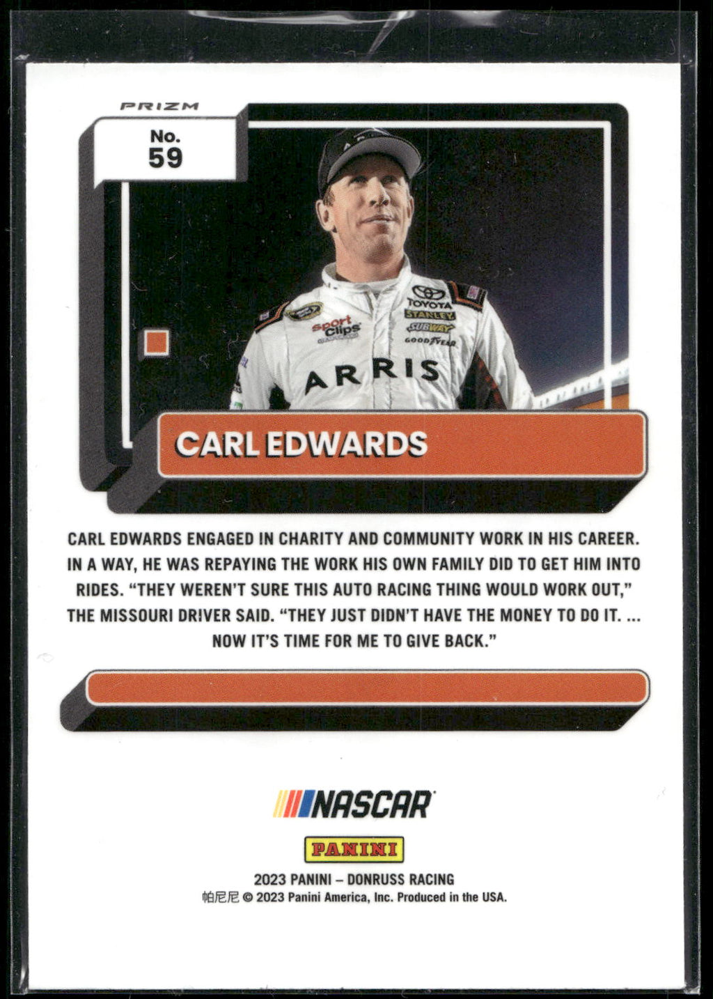 2023 Donruss #59 Carl Edwards Optic