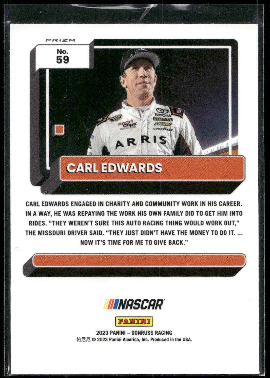 2023 Donruss #59 Carl Edwards Optic