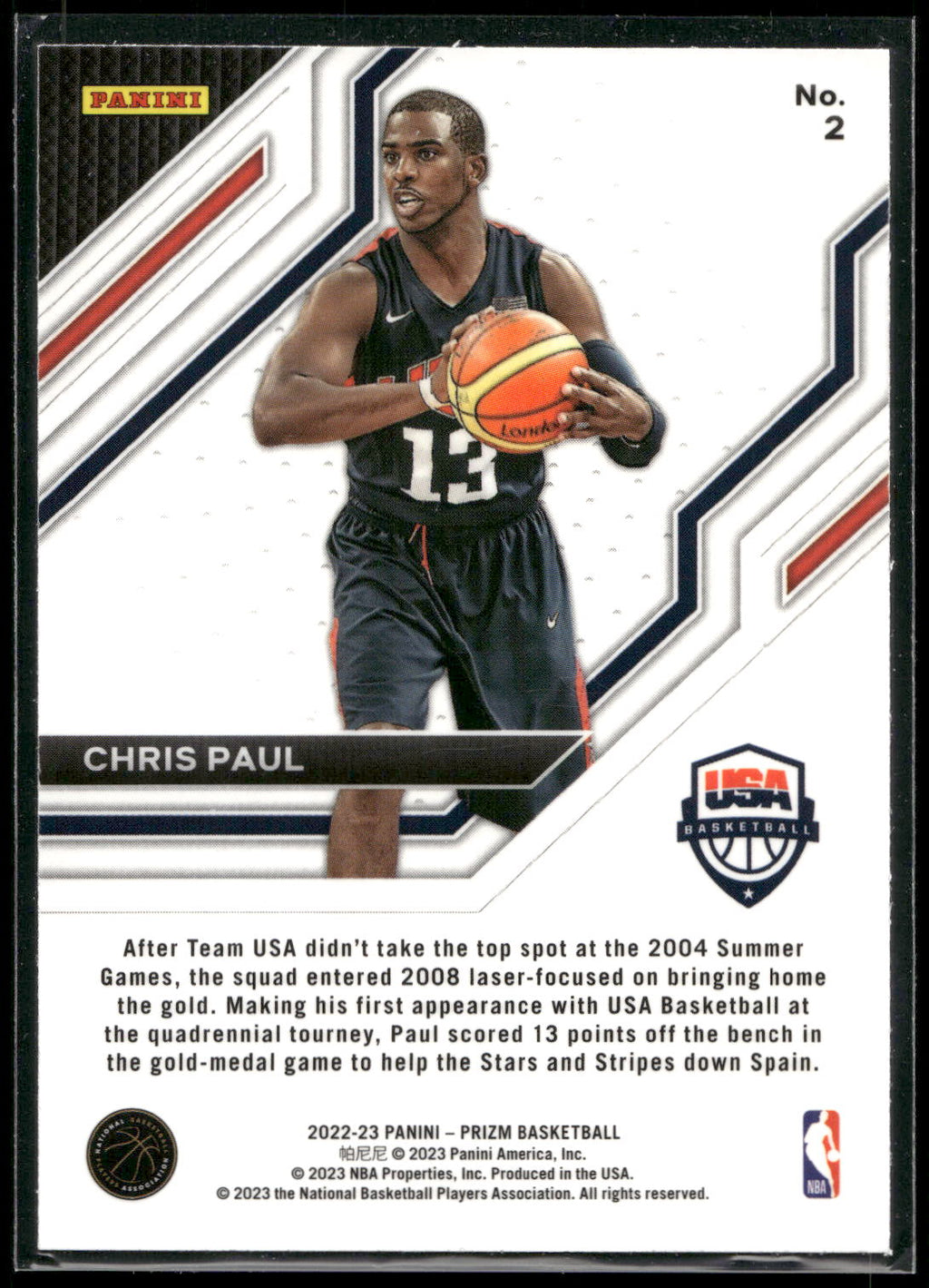 2022-23 Panini Prizm #2 Chris Paul USA Basketball