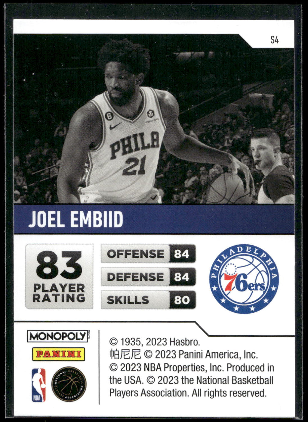 2022-23 Panini Prizm Monopoly #S4 Joel Embiid Starter Deck