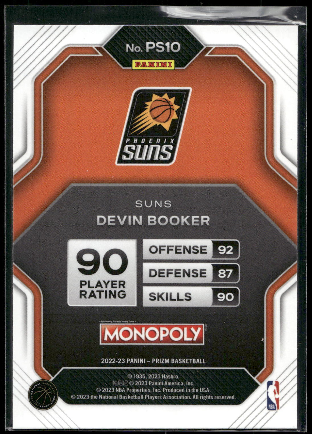 2022-23 Panini Prizm Monopoly #PS10 Devin Booker Prizm All-Stars