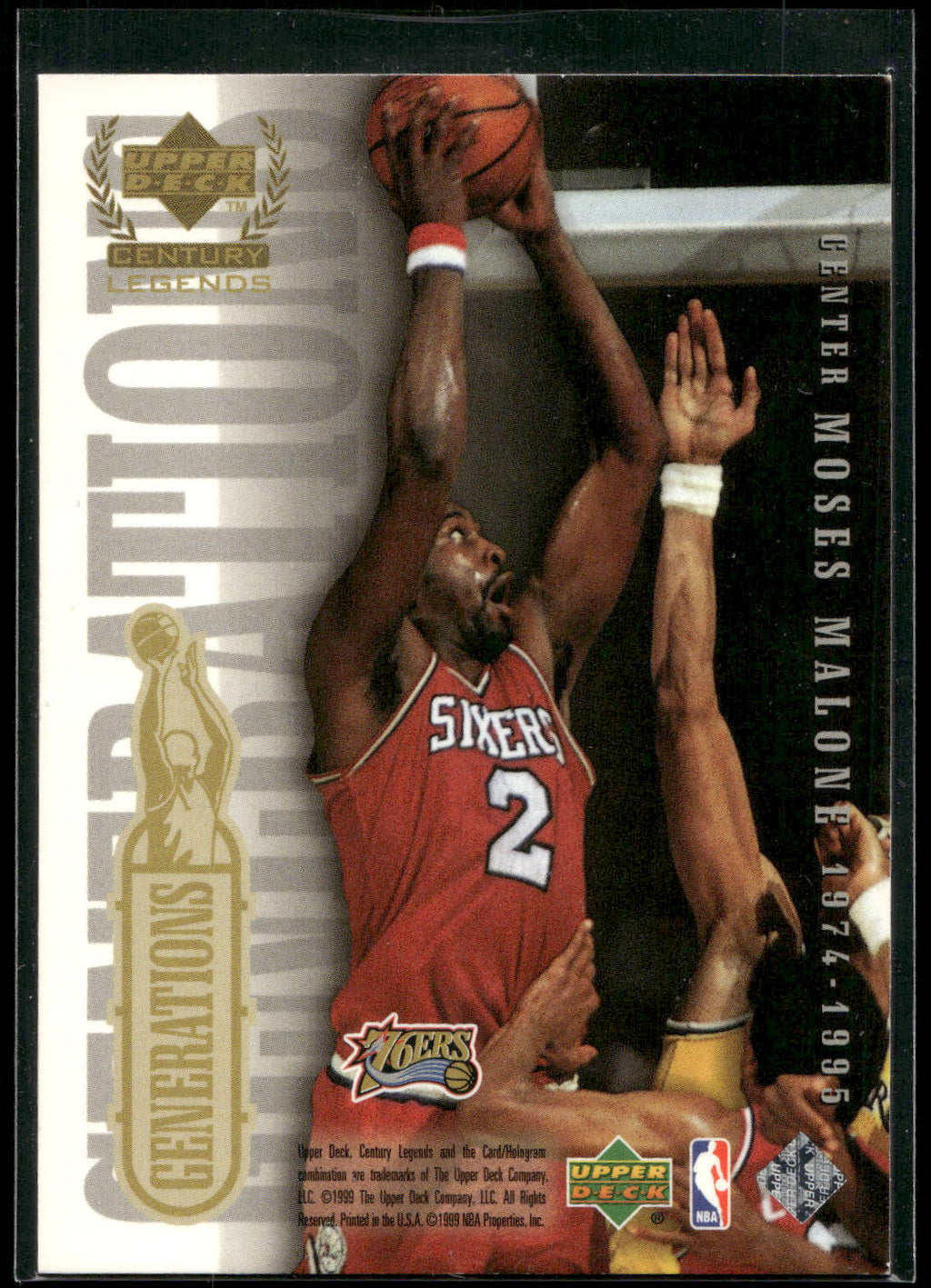 1998-99 Upper Deck Century Legends #NNO Hakeem Olajuwon Moses Malone
