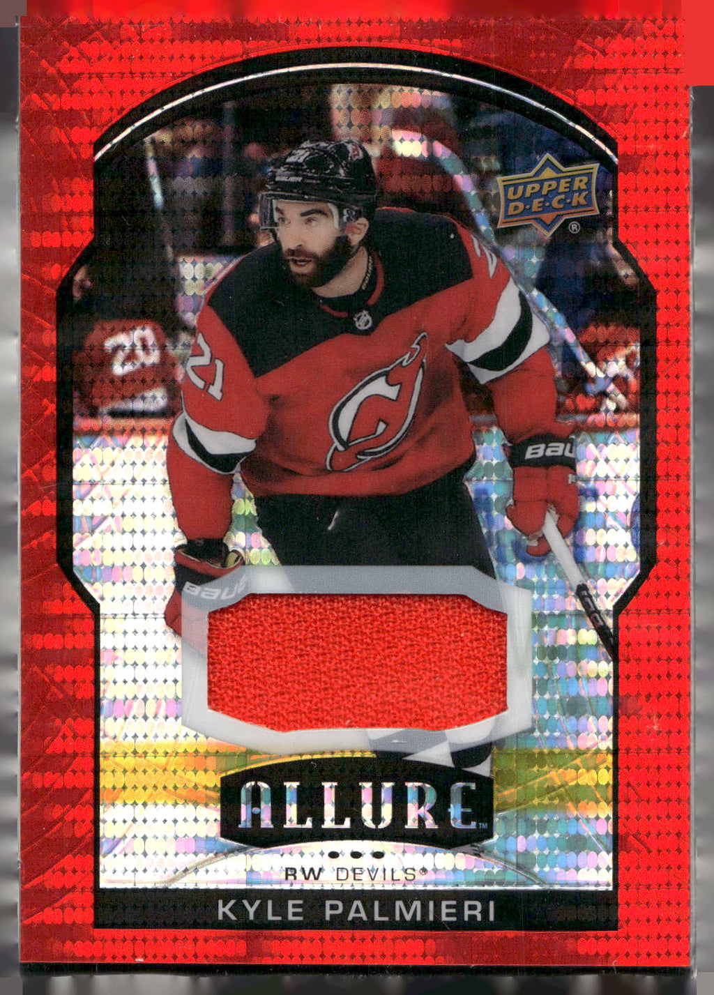 2020-21 Upper Deck Allure #48 Kyle Palmieri Red Rainbow Jersey