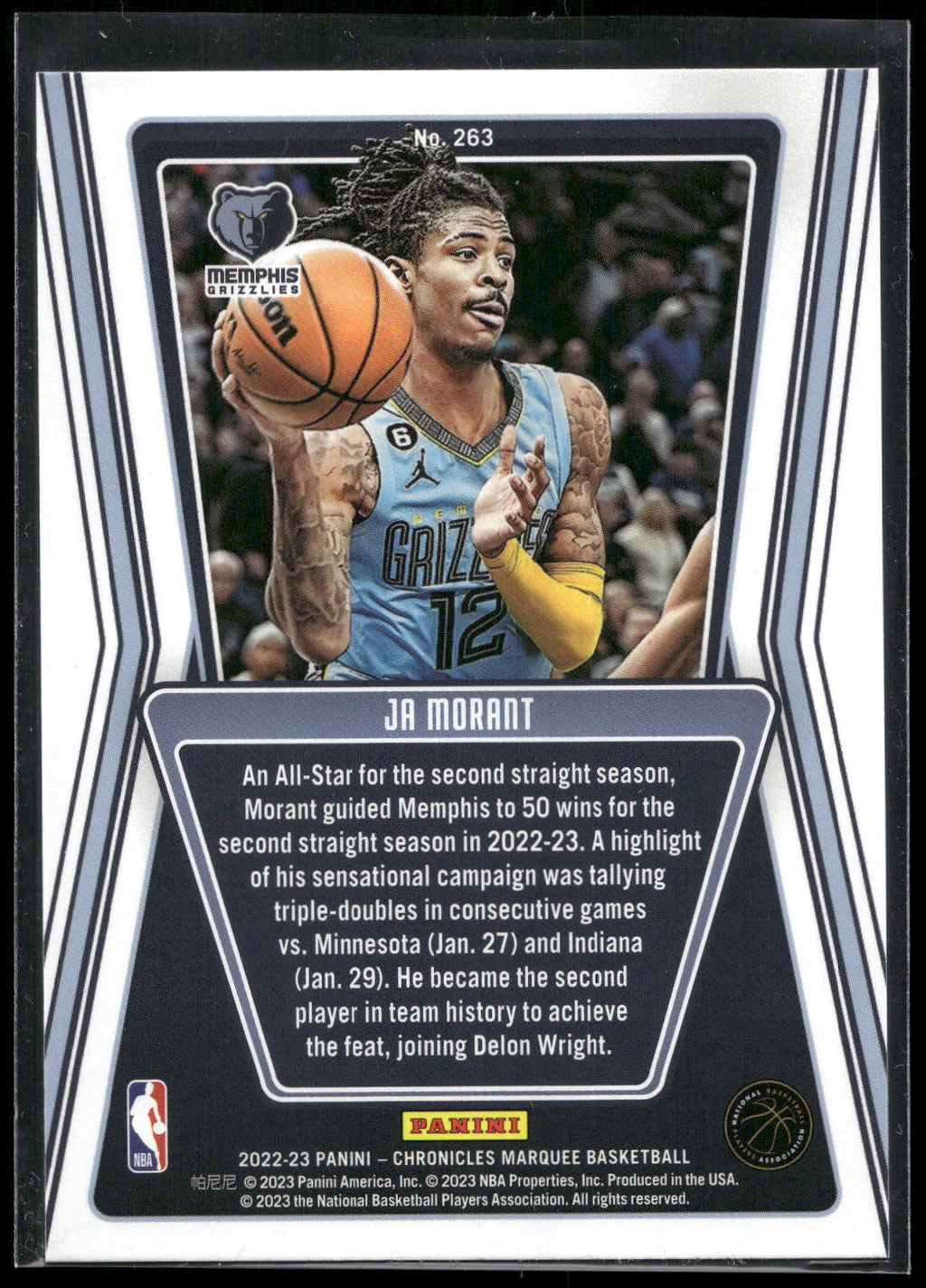 2022-23 Panini Chronicles #263 Ja Morant