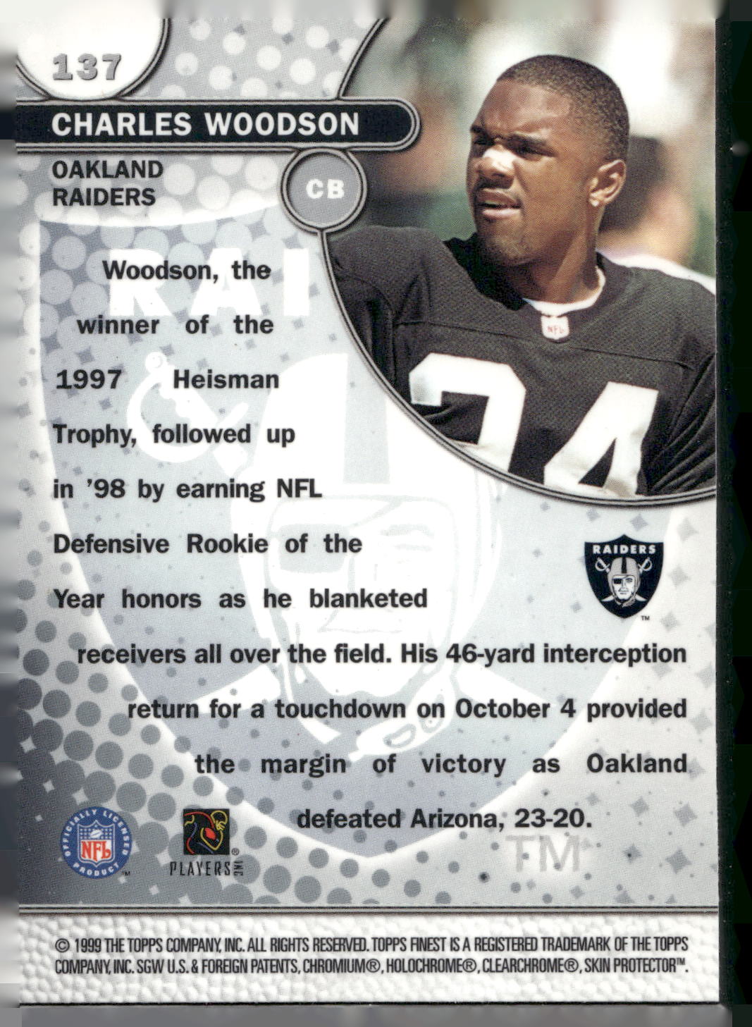 1999 Finest #137 Charles Woodson