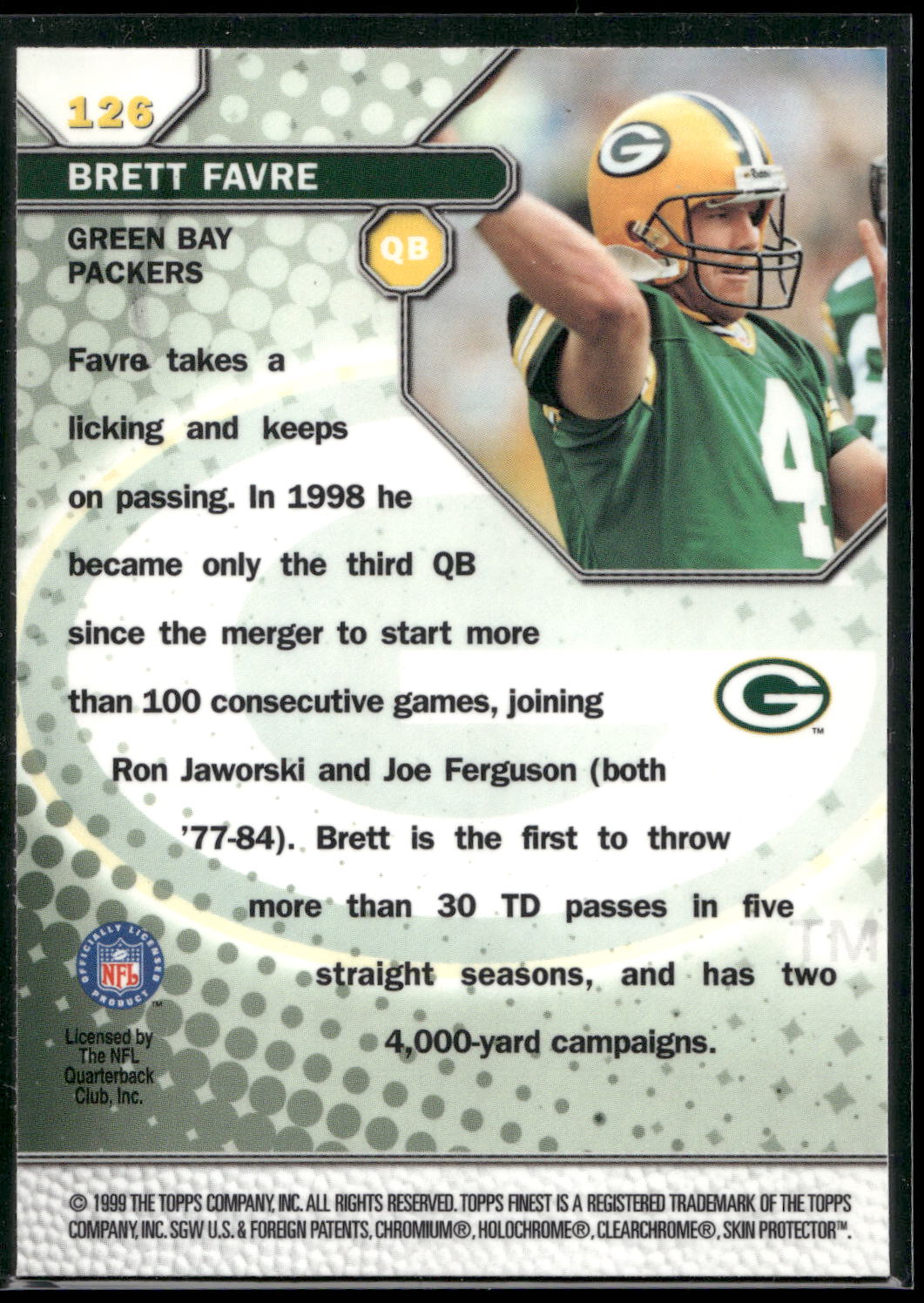 1999 Finest #126 Brett Favre