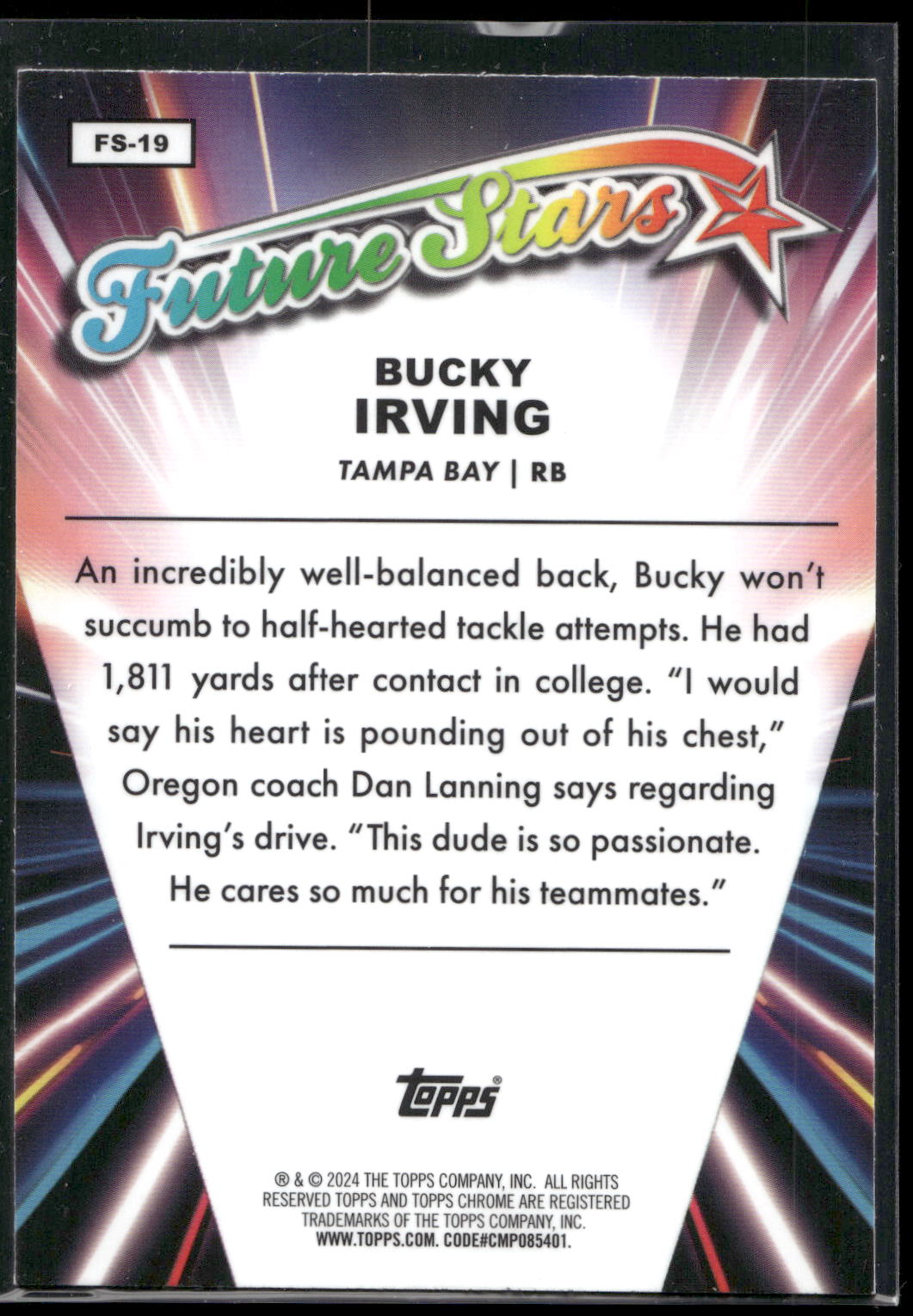 2024 Topps Chrome #FS-19 Bucky Irving Future Stars