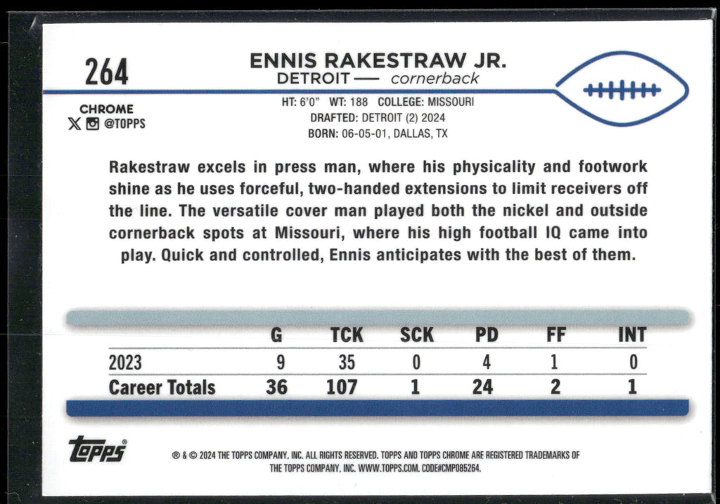 2024 Topps Chrome #264 Ennis Rakestraw Jr.