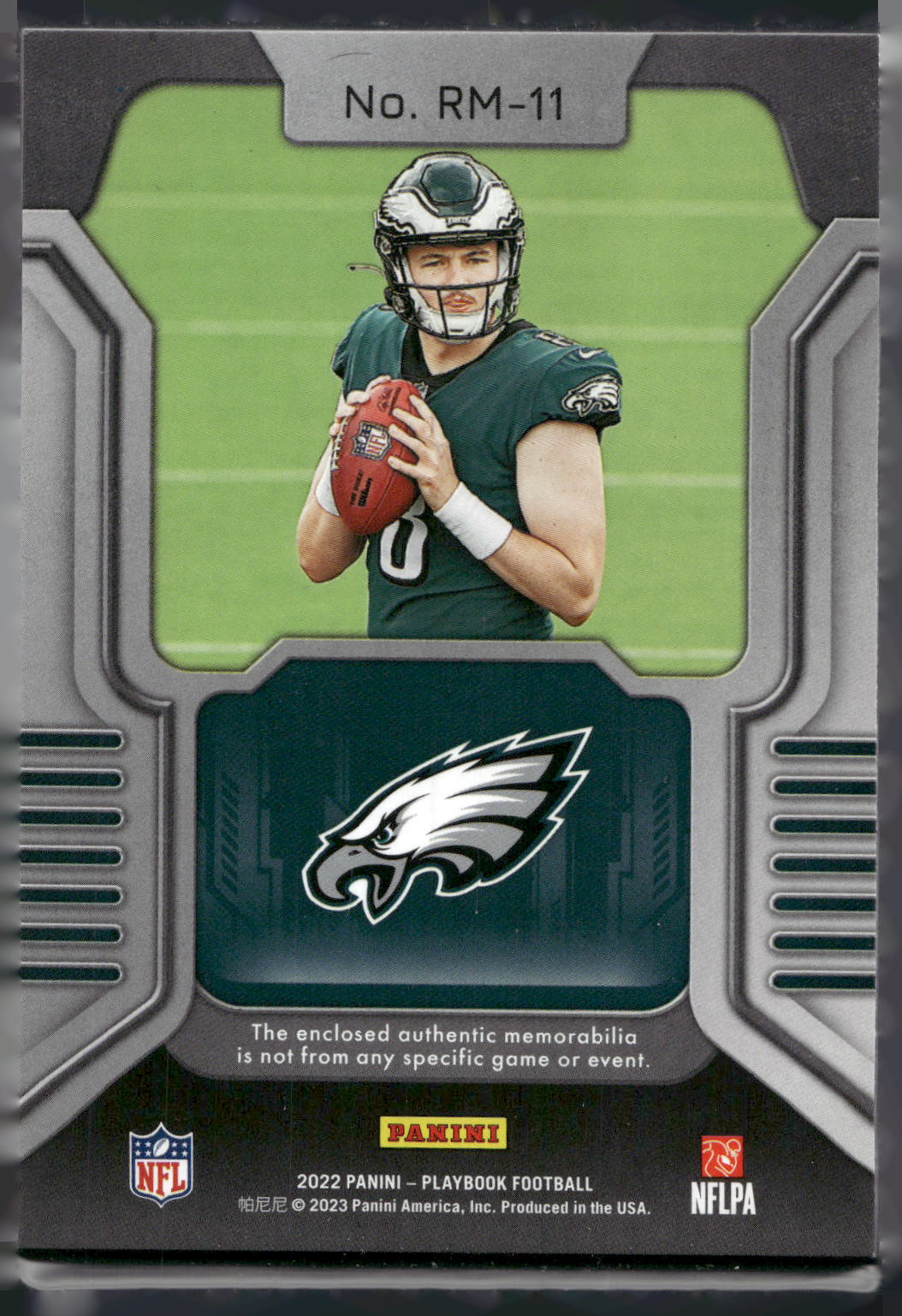 2022 Panini Playbook #RM-11 Carson Strong Rookie Materials