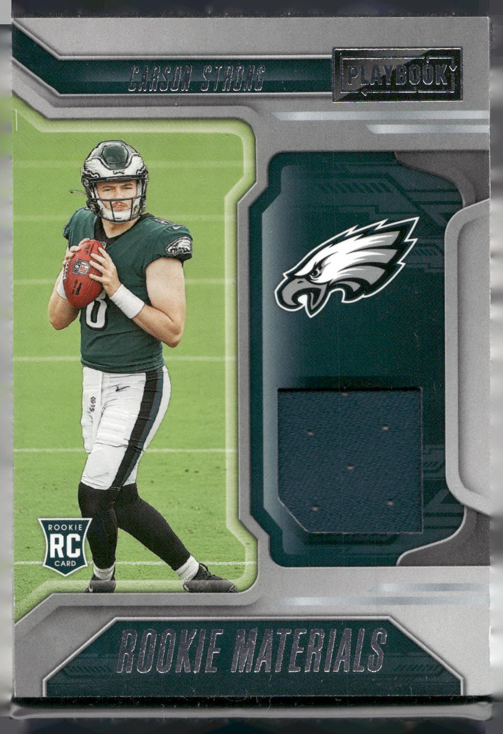 2022 Panini Playbook #RM-11 Carson Strong Rookie Materials
