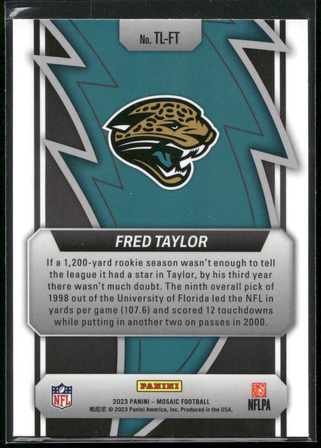 2023 Panini Mosaic #TL-FT Fred Taylor Thunder Lane