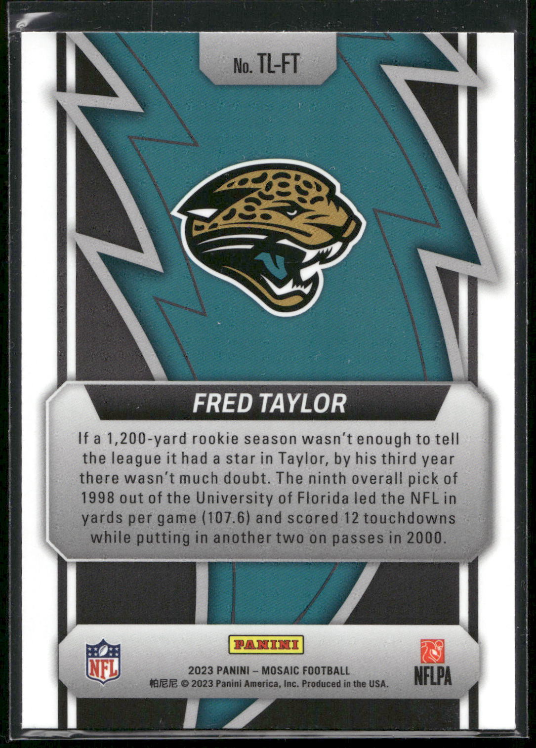 2023 Panini Mosaic #TL-FT Fred Taylor Thunder Lane