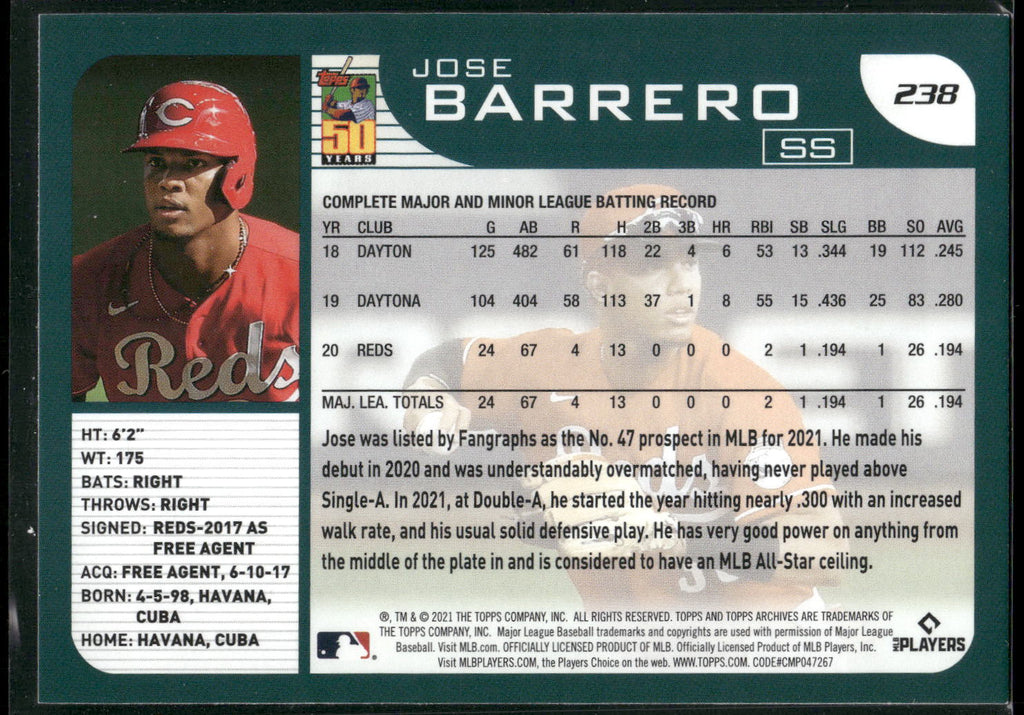 2021 Topps Archives #238 Jose Barrero
