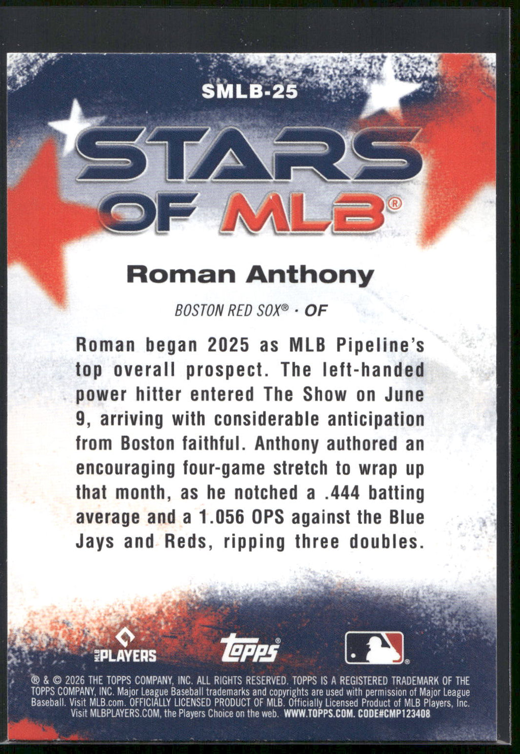2026 Topps #SMLB-25 Roman Anthony Stars of MLB