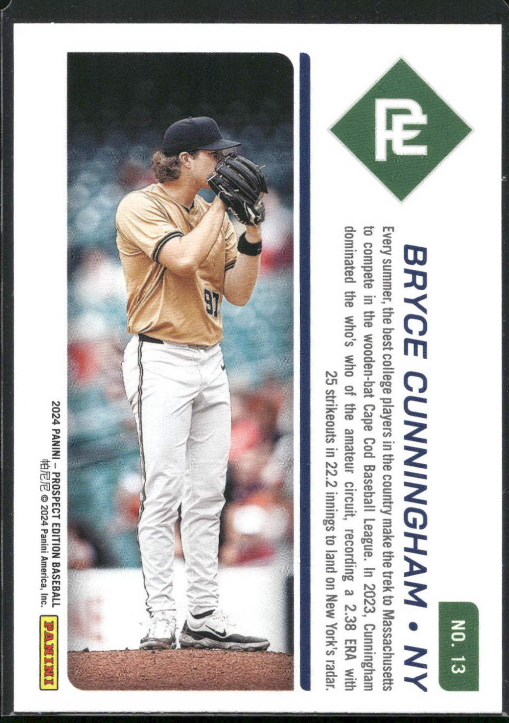 2024 Panini Prospect Edition #13 Bryce Cunningham