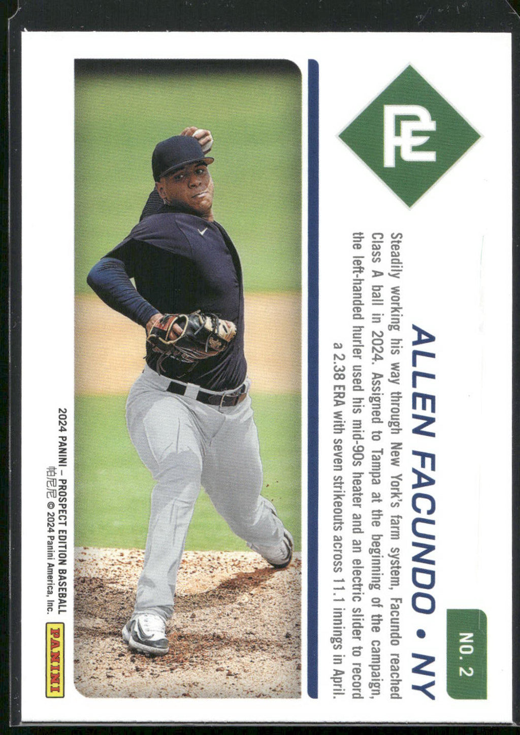 2024 Panini Prospect Edition #2 Allen Facundo