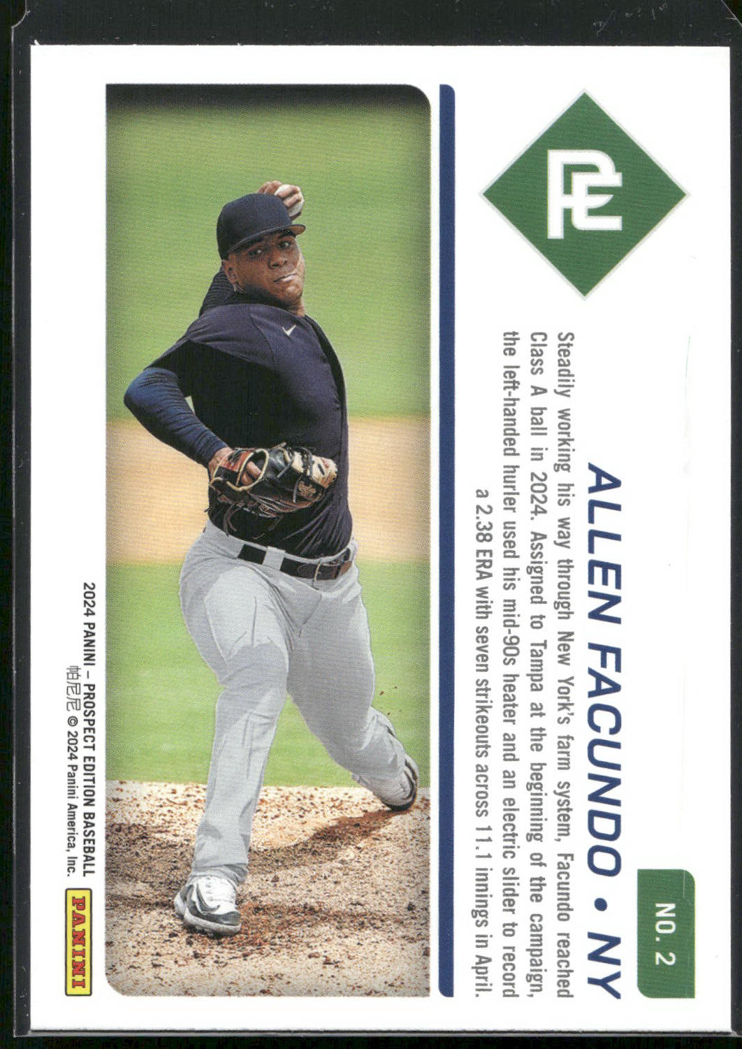 2024 Panini Prospect Edition #2 Allen Facundo