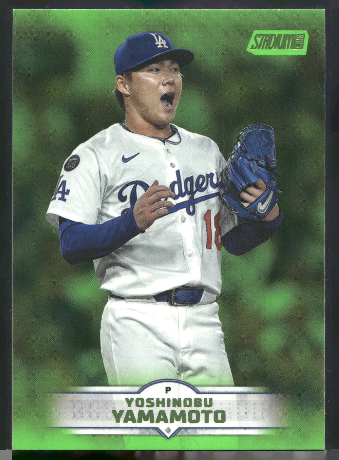 2025 Stadium Club #184 Yoshinobu Yamamoto Lime Green
