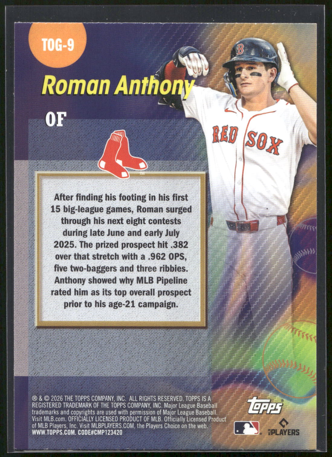 2026 Topps #TOG-9 Roman Anthony Titans of the Game