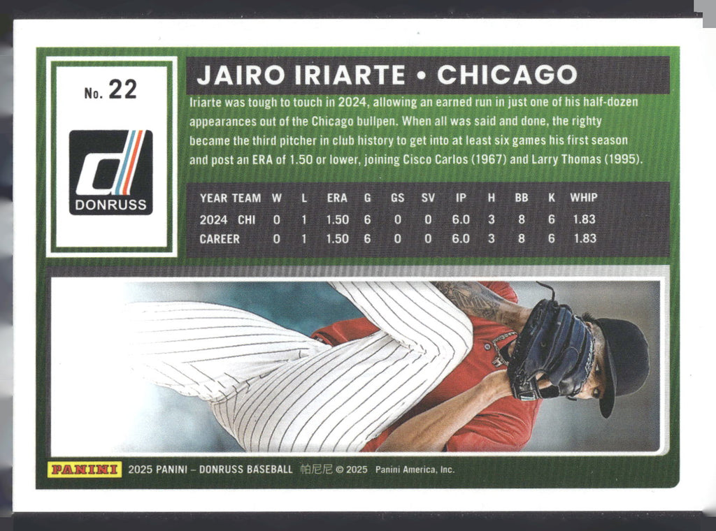2025 Donruss #22 Jairo Iriarte
