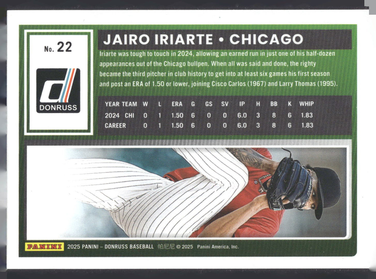 2025 Donruss #22 Jairo Iriarte