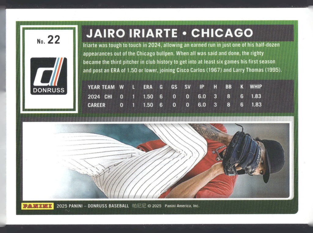 2025 Donruss #22 Jairo Iriarte